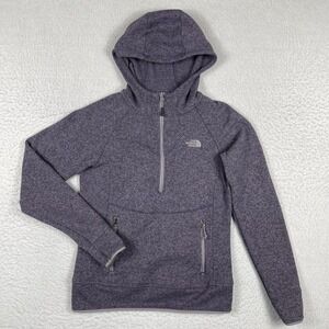 The North Face Sweatshirt Womens Small Purple 1/2 Zip Pullover‎ Hoodie Outdoors